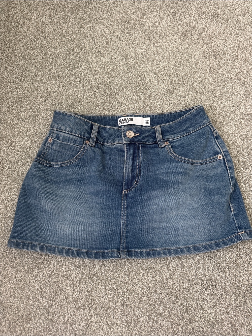 Garage Blue Denim Mini Skort